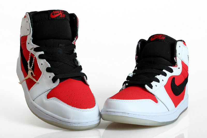 New Air Jordan 1 Retro Shoes Carmine Red White Black