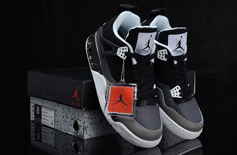 jordan 4 black and gray