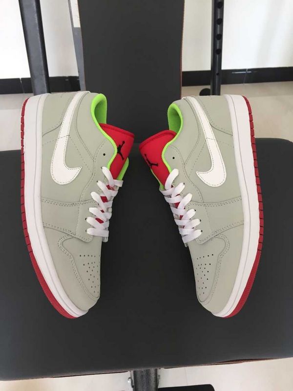 Nike 30th Air Jordan 1 Low Grey Red Green Shoes