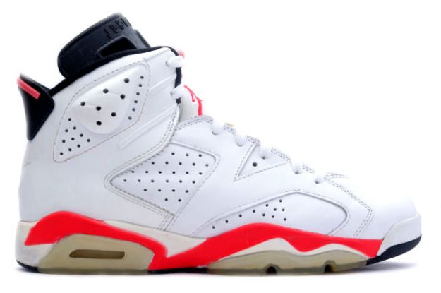 Cheap Air Jordan 6 Original White Infared Red Black Shoes