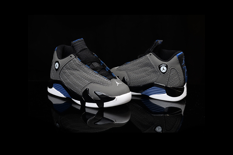 Nike Air Jordan 14 Retro Grey Black Royal Kids' Shoes