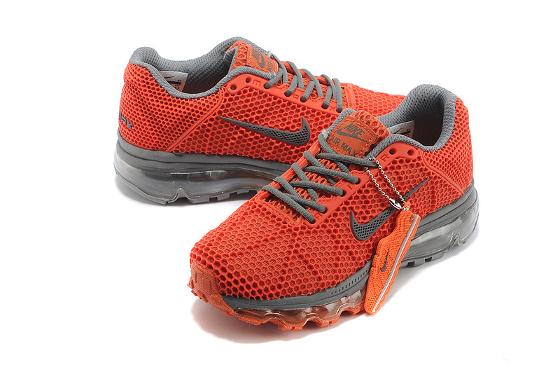 Kids Nike Air Max 2009 Orange Grey Running Shoes