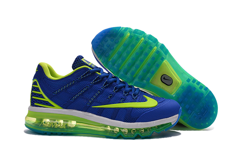 Women Nike Air Max 2016 Blue Fluorscent Green Shoes