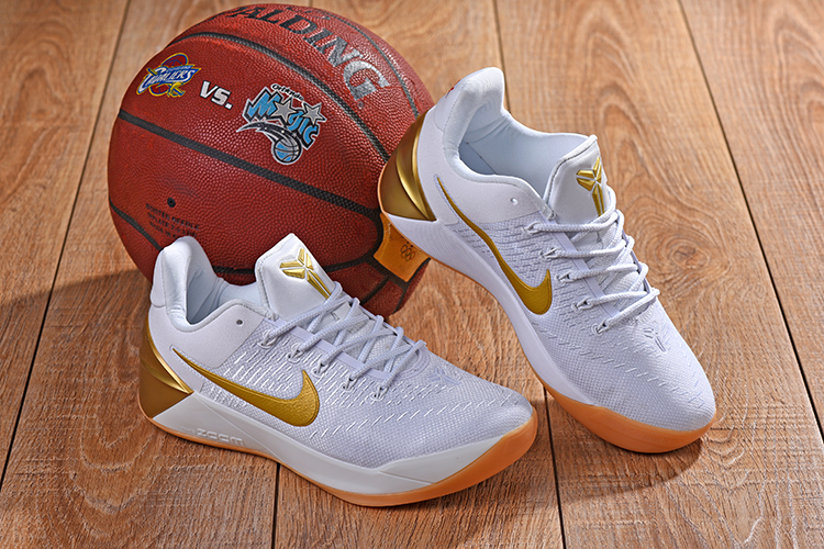 kobe shoes gold and white