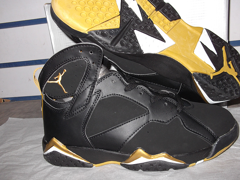 New Nike Air Jordan Retro 7 Black Gold Shoes