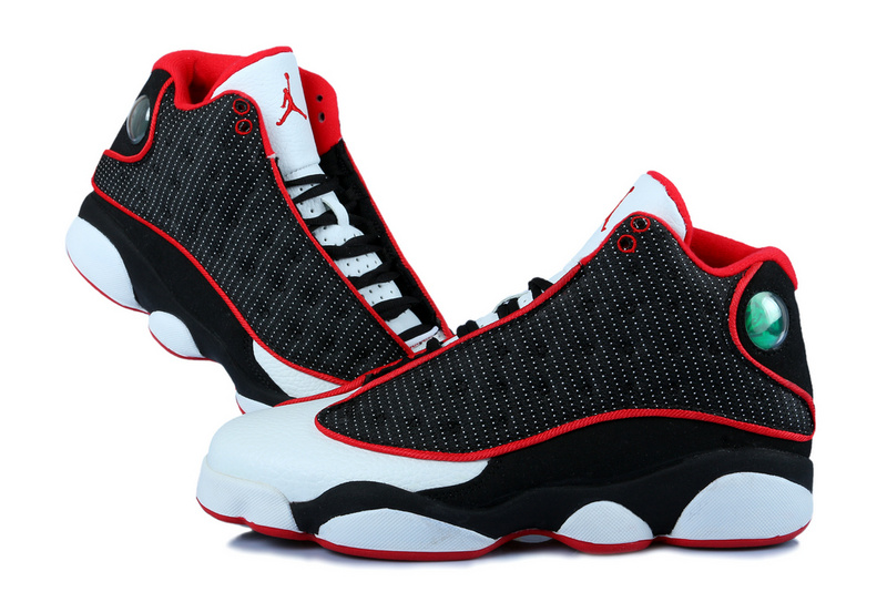 New Jordan 13 Black White Red With 3D Eye And Recoil Air Cushion