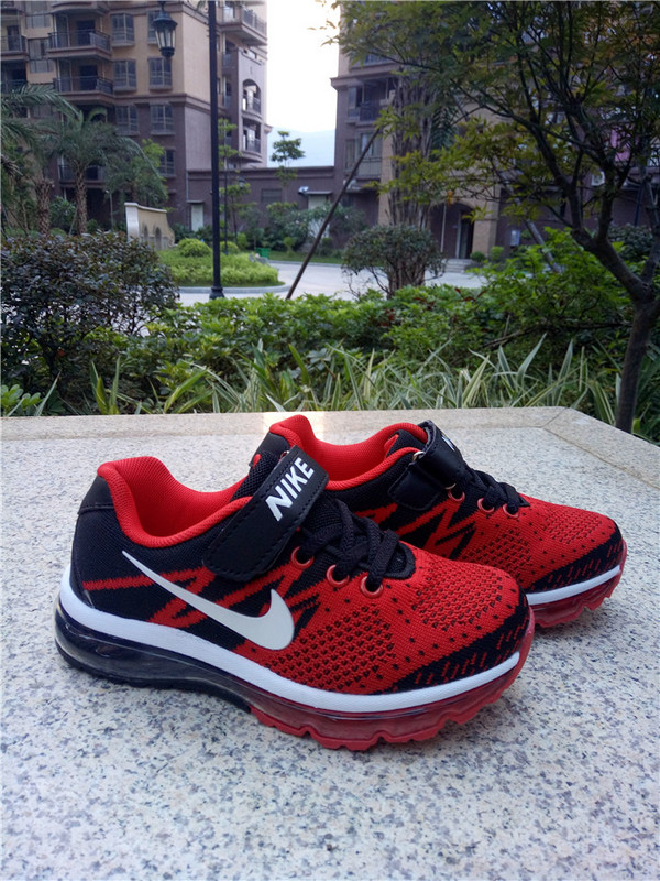 New Nike Air Max Red Black White Shoes For Kids