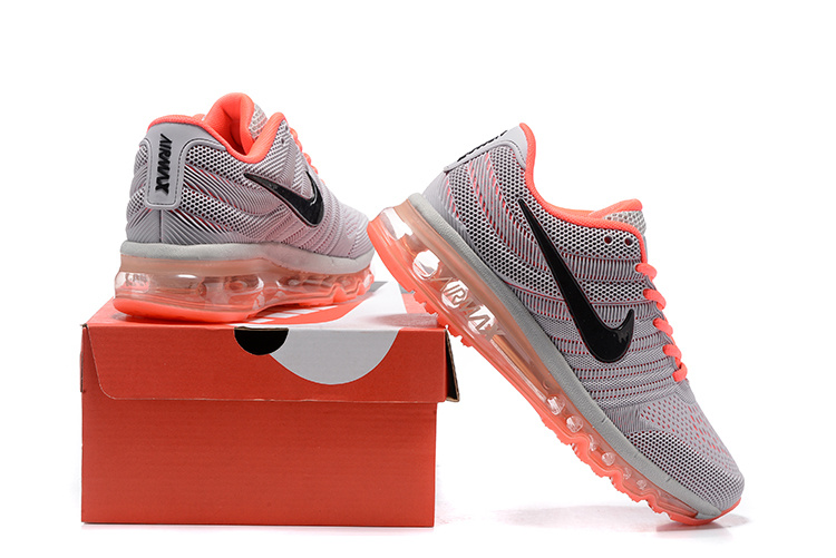 New Women Nike Air Max 2017 Grey Orange Black Shoes