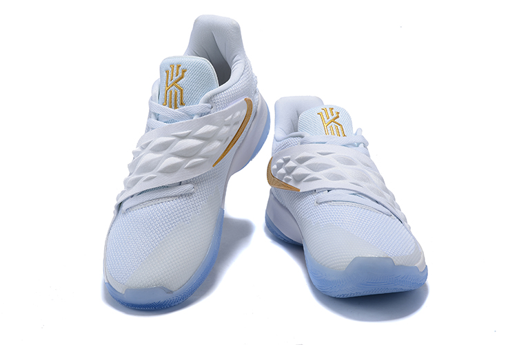 kyrie 4 low white and gold