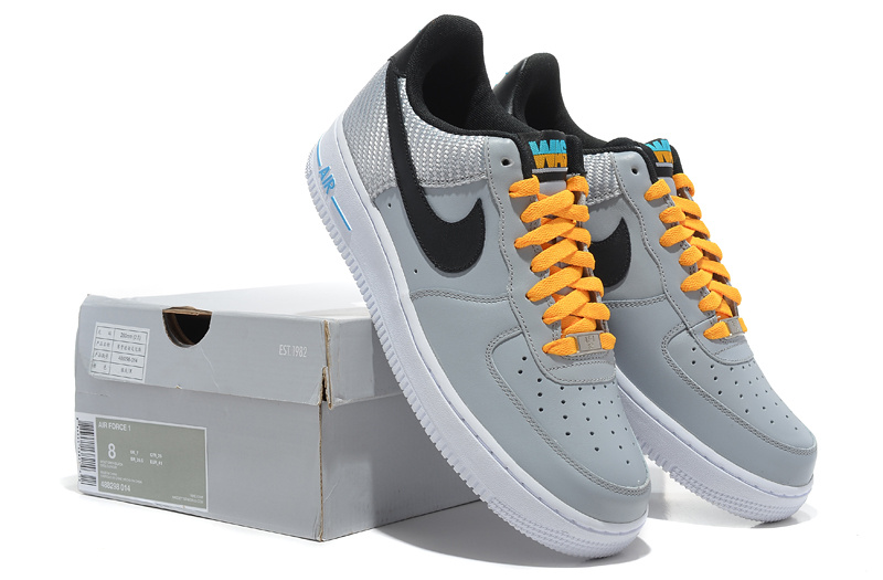 Nike Air Force Olympic Wolf Grey Black Yellow Shoes