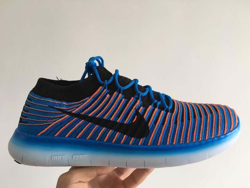 Nike Free Flyknit 3.0 Orange Blue Black Shoes