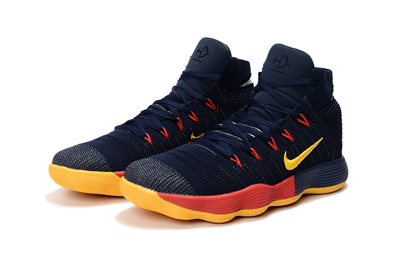 Nike Hyperdunk 2017 Flyknit Deep Blue Yellow Red Shoes