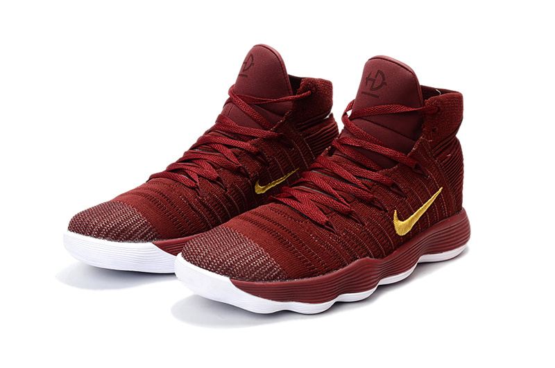 Nike Hyperdunk 2017 Flyknit Wine Red Yellow Shoes