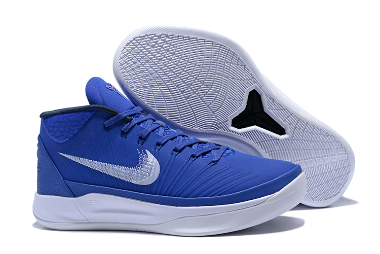 white and blue kobes