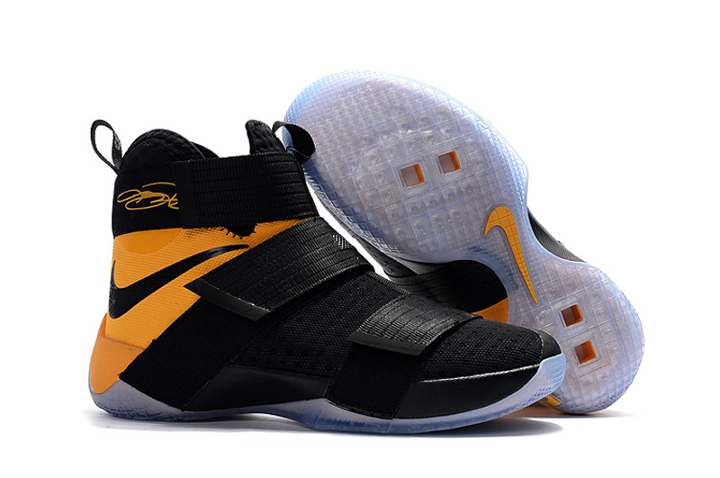 lebron james black and yellow shoes