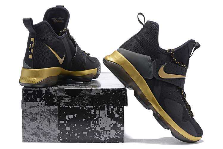 lebron black and gold shoes