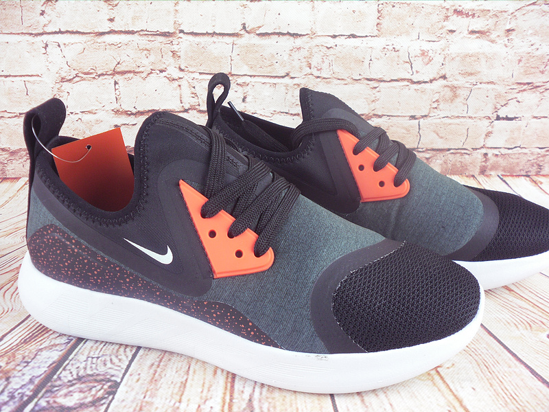 Nike Lunarcharge Premium LE Black Grey Orange Shoes