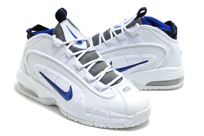 penny hardaway shoes white and blue