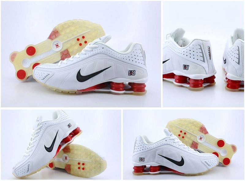 Nike Shox R4 White Red Black Logo