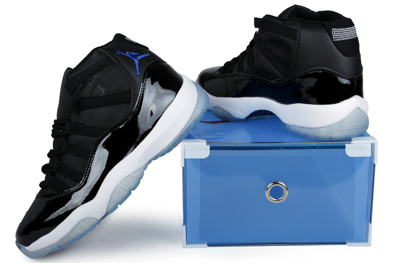 Nike Air Jordan 11 Black White Blue Crystal Transparent Package