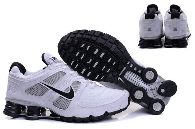 White Black Nike Shox Turbo Shoes For Men