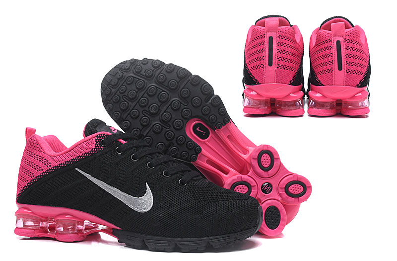 black and pink nike shox womens