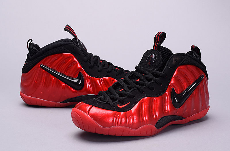 Women Nike Air Foamposite One Metalic Red Black Shoes