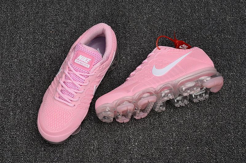 Women 2017 Nike Air Vapormax Flyknit Pink White