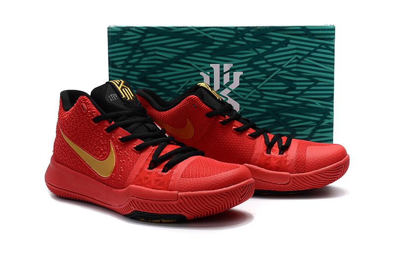 red and gold basketball shoes