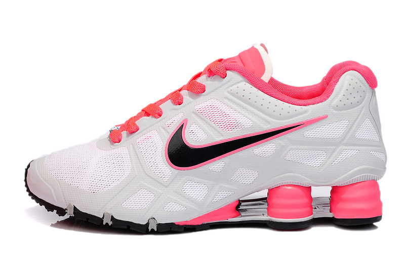 Women Nike Shox Turbo 12 Mesh White Pink Black Shoes