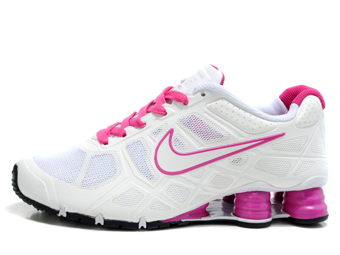 Women Nike Shox Turbo 12 Mesh White Pink Shoes