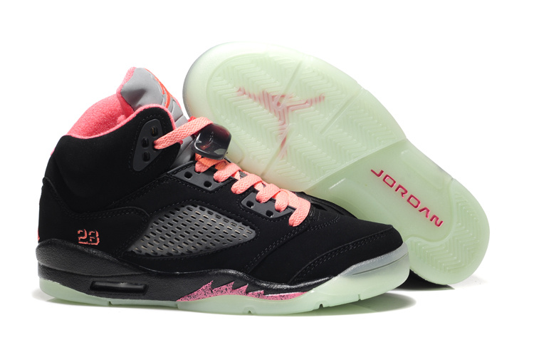 Nike Jordan 5 Midnigh Shoes For Women Black Pink