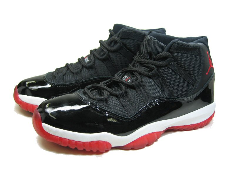 nike air jordan 11 bred black varsity red white shoes