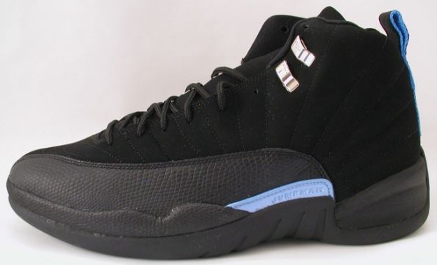 nike air jordan 12 retro nubucks unc black blue shoes