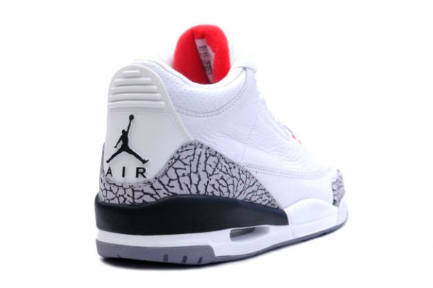 popular nike jordan 3 retro white cement grey fire red black shoes