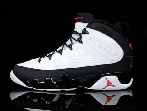 trendy nike air jordan 9 og white black true red shoes